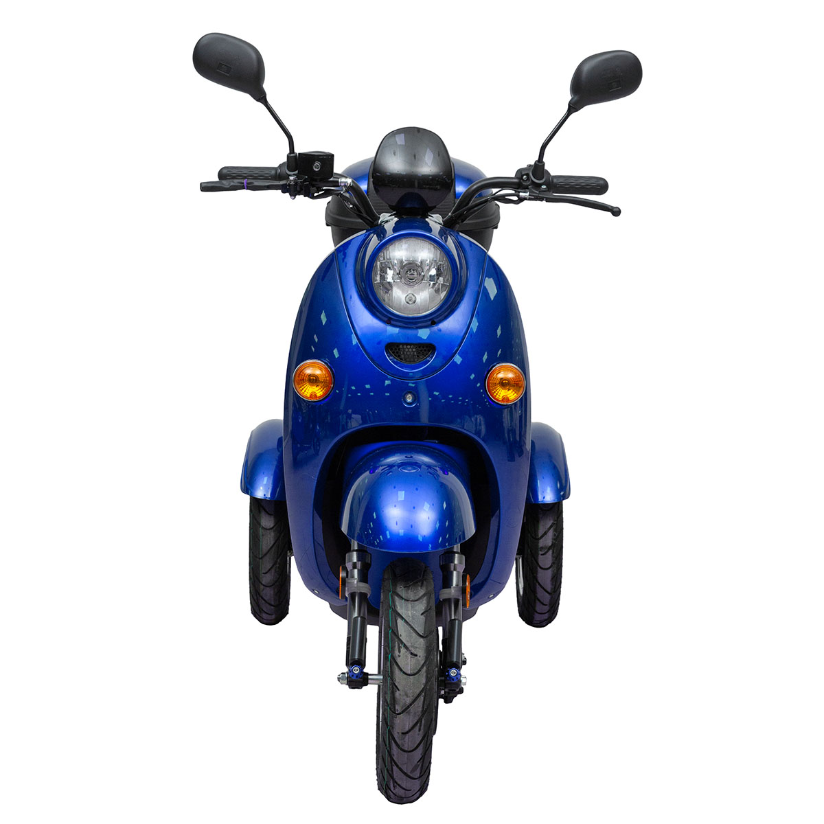 GESUBSIDEERDE ELEKTRISCHE TRICYCLE SCOOTER VESPA VOOR 2 RIJDERS BLAUW