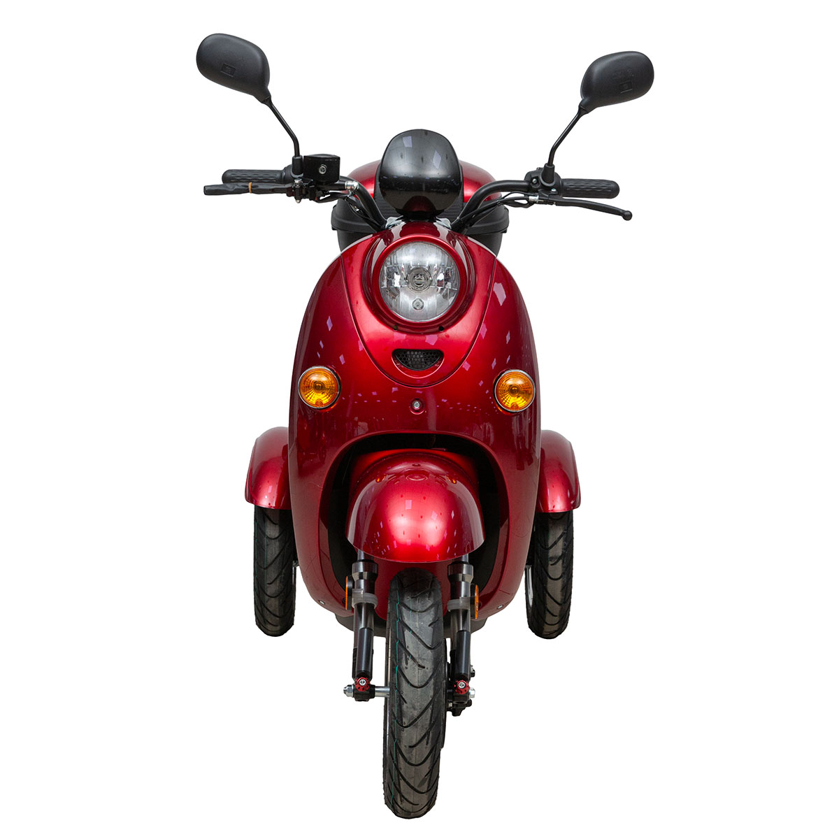 GESUBSIDIEERDE ELEKTRISCHE VESPA-STYLE DRIEWIELER SCOOTER VOOR 2 RIJDERS ROOD