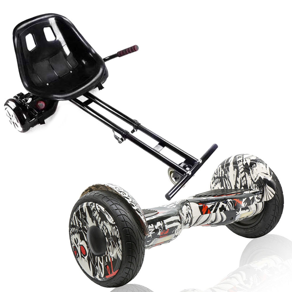 SET HOVERBOARD SMART BALANCE GRAFFITI PIRATES 10.5" & GOKART SEAT