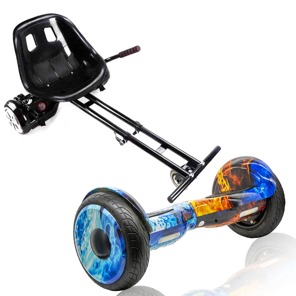 SET HOVERBOARD SMART BALANCE FIRE VS WATER 10.5" & GOKART SEAT