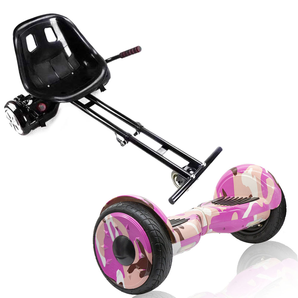 SET HOVERBOARD SMART BALANCE PINK ARMY 10.5" & GOKART SEAT