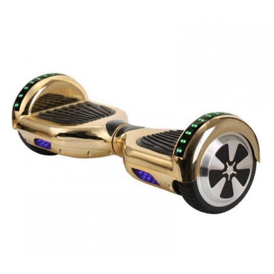 SMART BALANCE HOVERBOARD TRANSFORMERS WHEEL WITH BLUETOOTH & LED ELECTRIC SCOOTER METALLIC GOLD 6.5"
