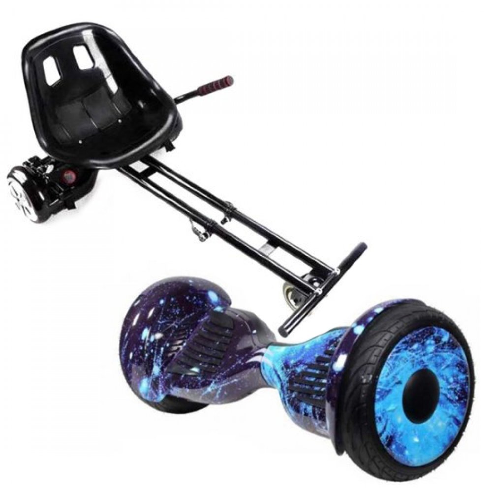 SMART BALANCE HOVERBOARD BLUE GALAXY 10.5" & GOKART SEAT SET