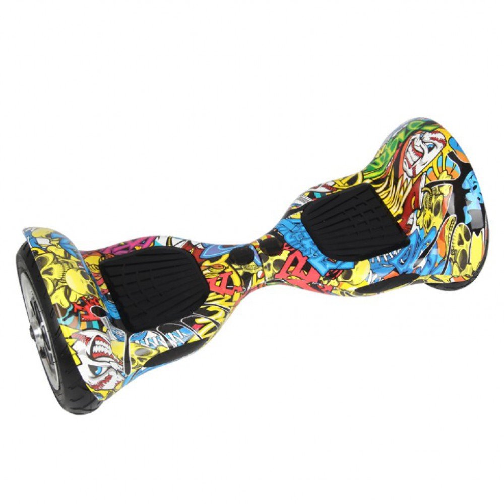 KIKKABOO HOVERBOARD WIEL BLUETOOTH & LED ELEKTRISCHE STEP GRAFFITI I-BEX 10 SDB 10" OEM