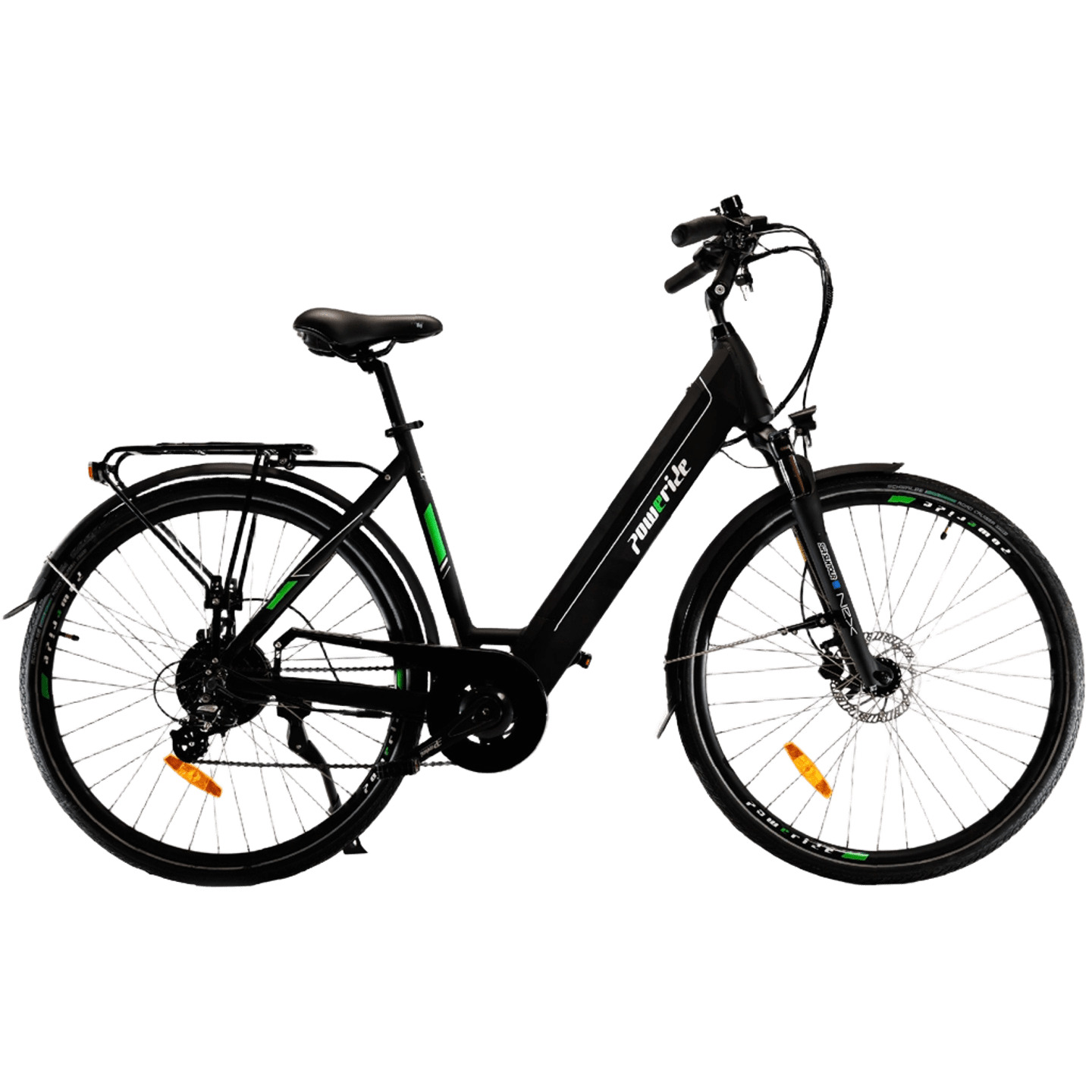 POWERIDE CITY ELECTRIC BIKE 28” 8sp BLACK 36V/12AH 2024