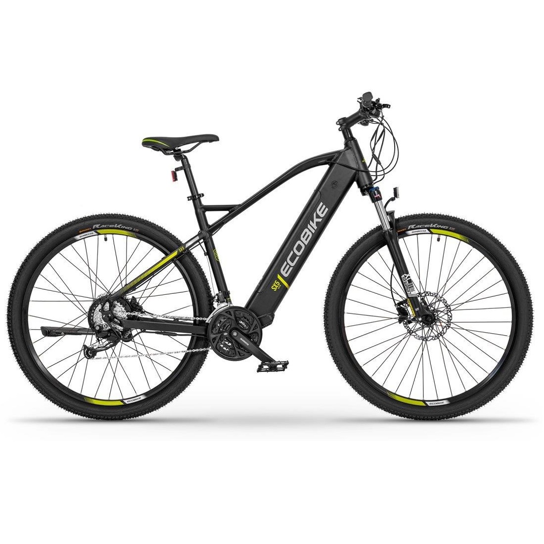 ECOBIKE SX5 ELEKTRISCHE MTB FIETS 29'' 27sp ZWART 13AH 2022