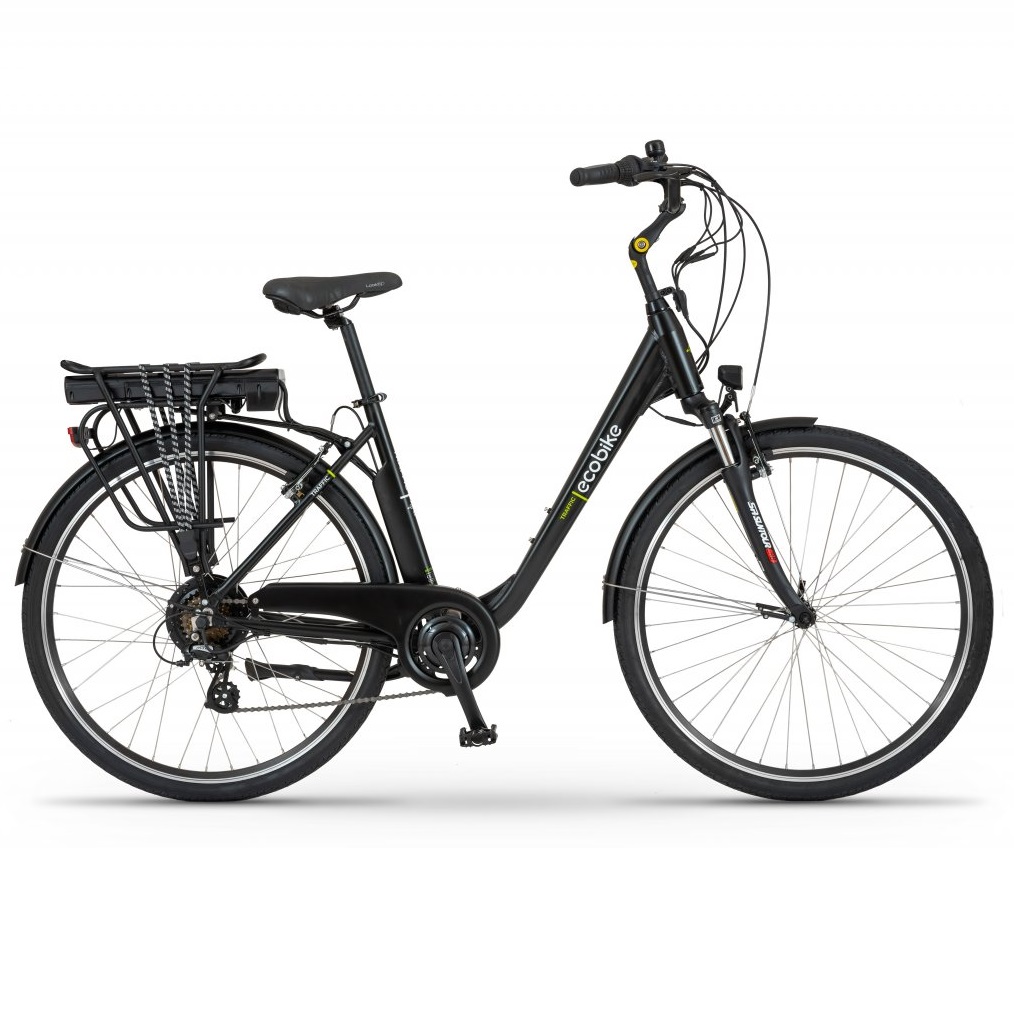 ECOBIKE TRAFFIC ELEKTRISCHE STADSFIETS 28'' ALLOY 7sp 13AH ZWART 2022