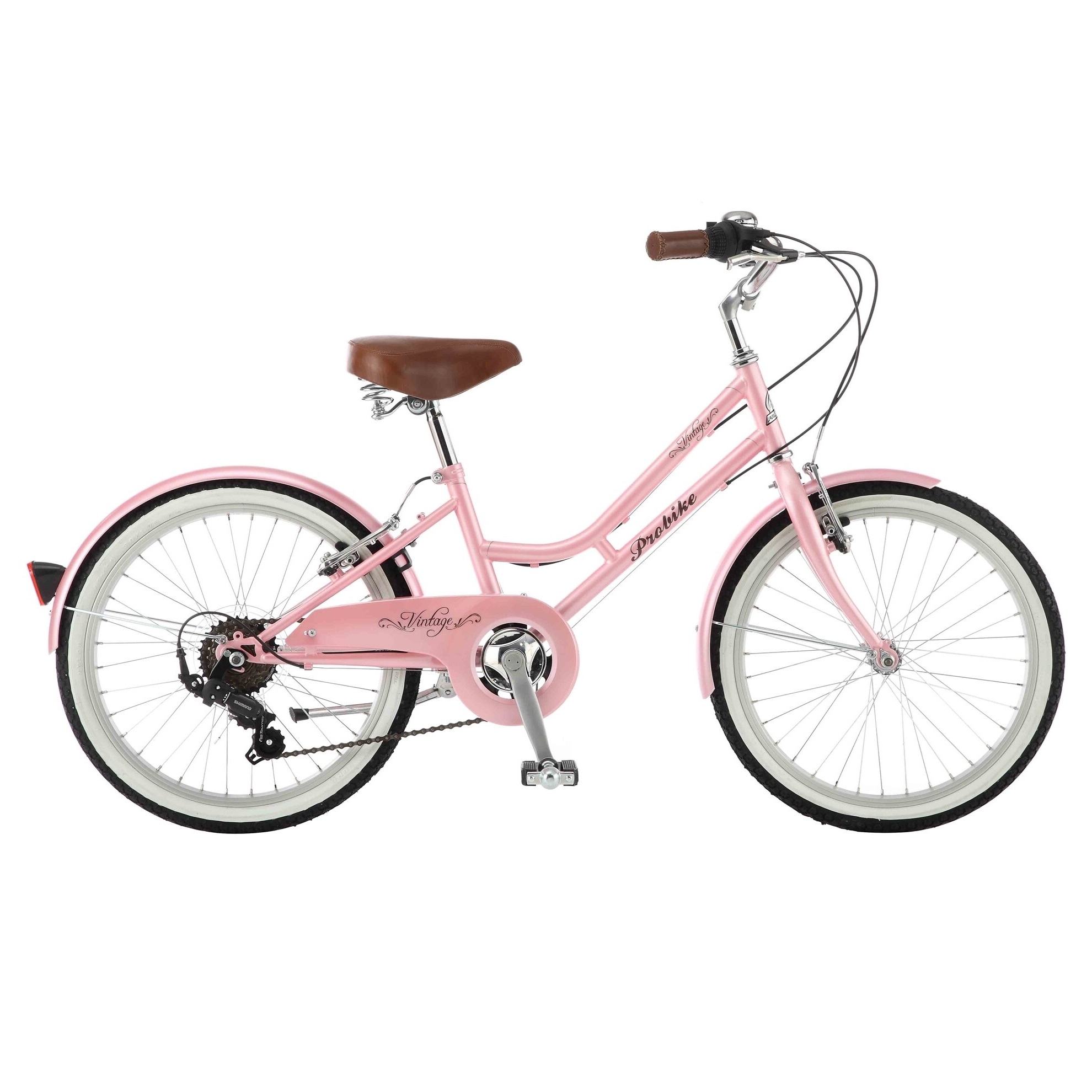 PROBIKE MINI VINTAGE 20'' CHILDREN'S CITY BIKE 6sp PINK 2024