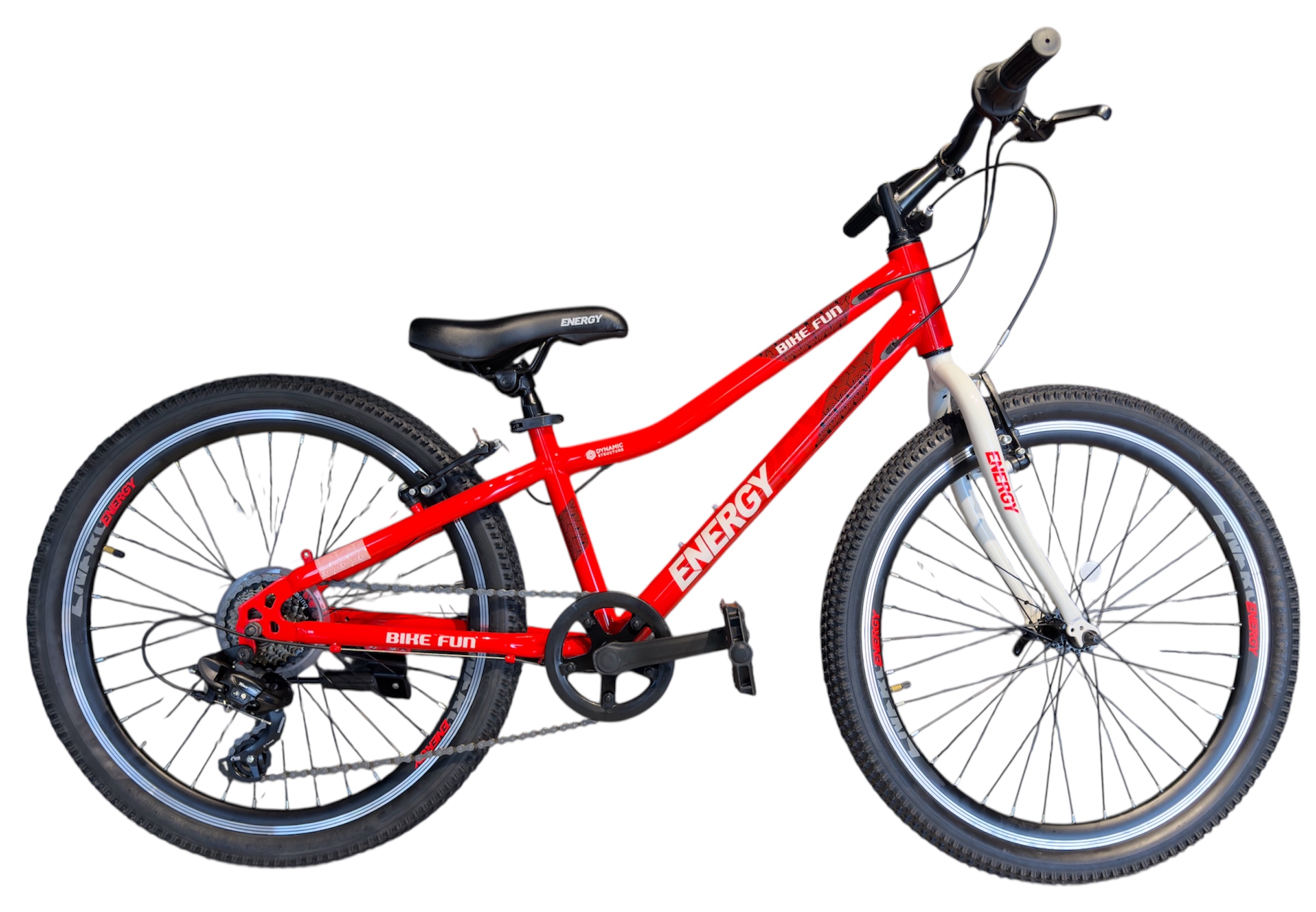 ENERGY CHILDREN'S BIKE BIKE FUN 24'' WITH 7 SPEEDS RED WHITE Red White