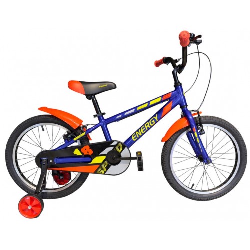 ENERGY Aluminum Kids Speed Bicycle 14" V-BRAKE DEEPSEA BLUE'N'YELLOW Blue Yellow