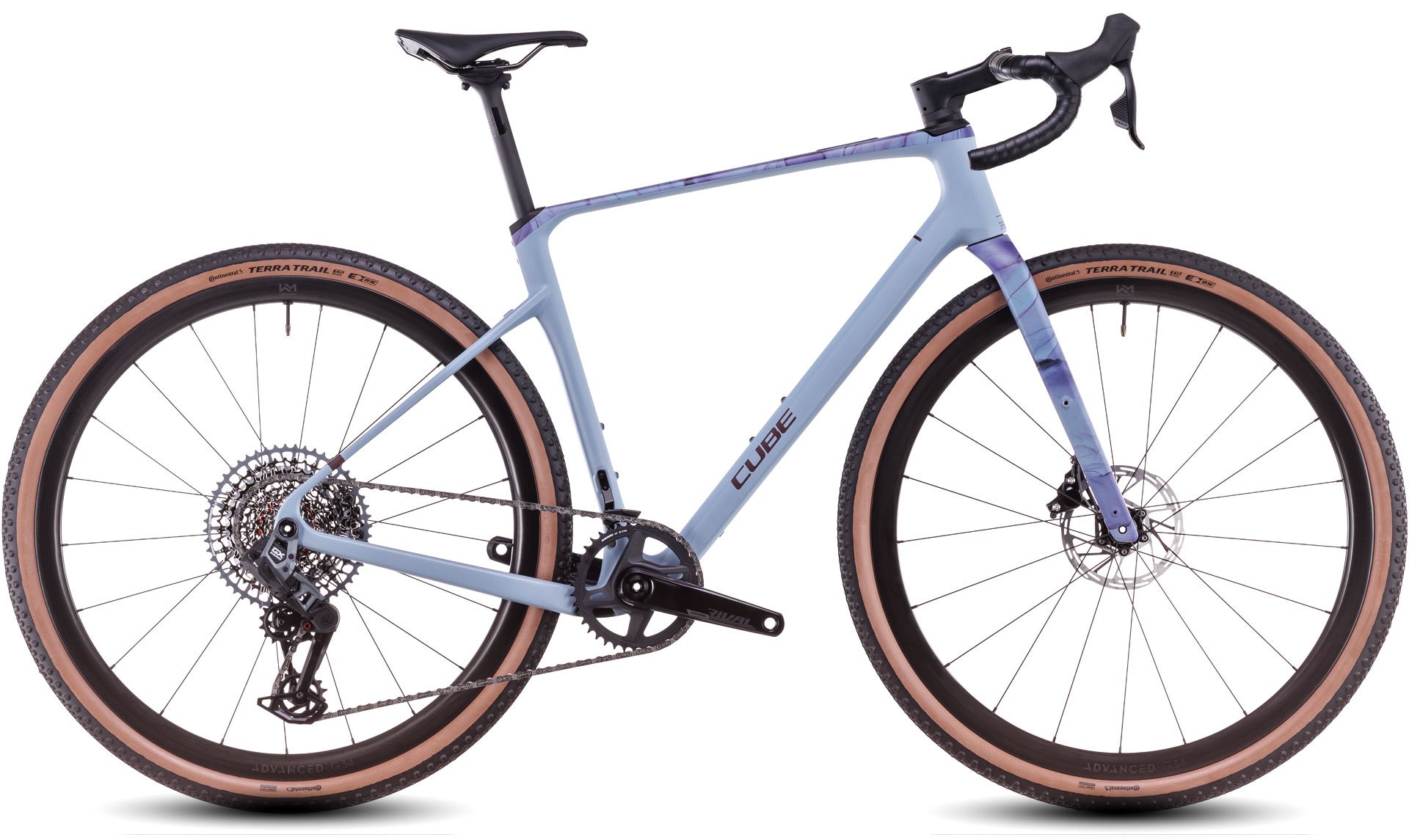 CUBE GRAVEL BIKE NUROAD C:62 EX 28" PIGEONBLUE'N'ART 2025 Light Blue