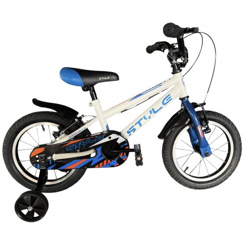 STYLE CHILDREN'S BICYCLE SPORTY 16" WHITE'N'BLUE White Blue
