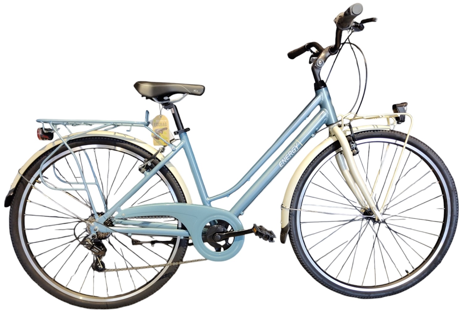 ENERGY WOMEN'S URBAN ALUMINUM BIKE 28" URBAN LIGHT BLUE'N'PEARL WHITE GLOSSY 2025 Light Blue