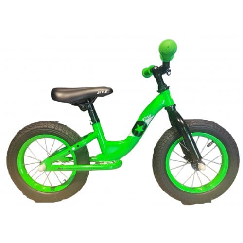 STYLE CHILDREN'S BALANCE BIKE 12" ONE STEEL GREEN Green