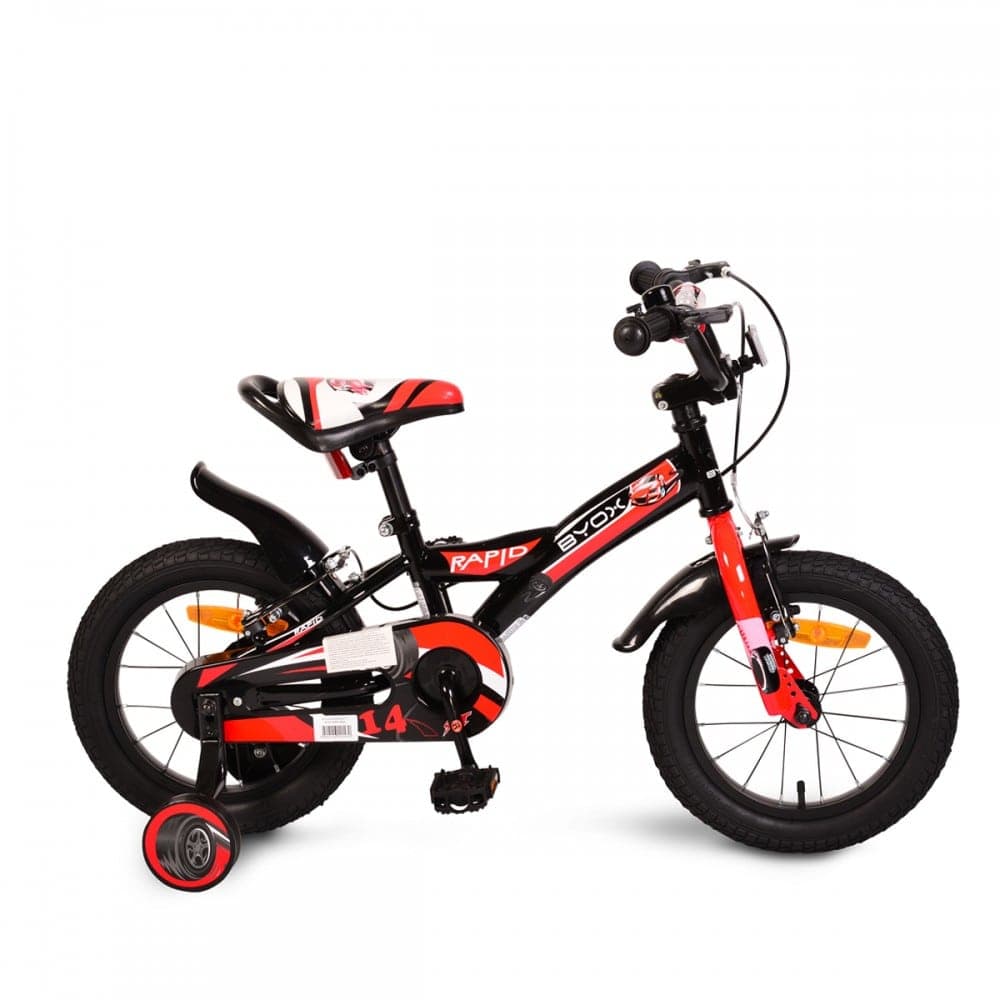 BYOX CHILDREN'S BICYCLE 14" RAPID BLACK 107082 Black Red