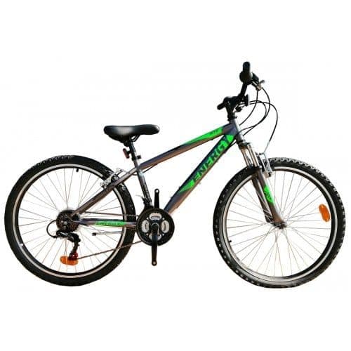 ENERGY MOUNTAINBIKE GALAXY 26'' MET 18 VERSNELLINGEN VOORVERING ANTRACIET MAT GROEN Antraciet Groen