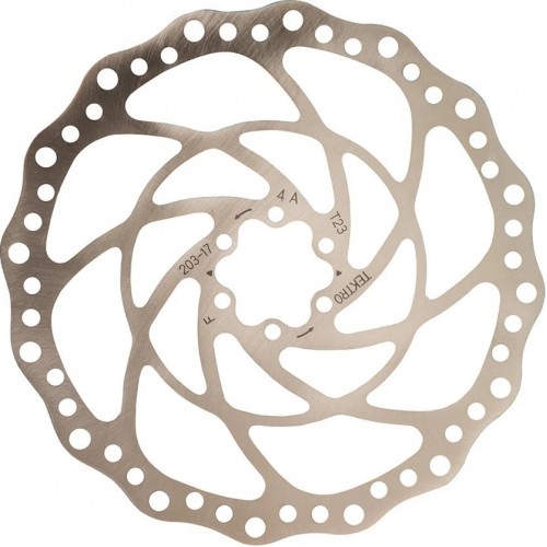 TEKTRO ΔΙΣΚΟΠΛΑΚΑ TR-17 (2.3mm THICKNESS) 6 BOLT DISC ROTOR 203mm 203mm Ασημί