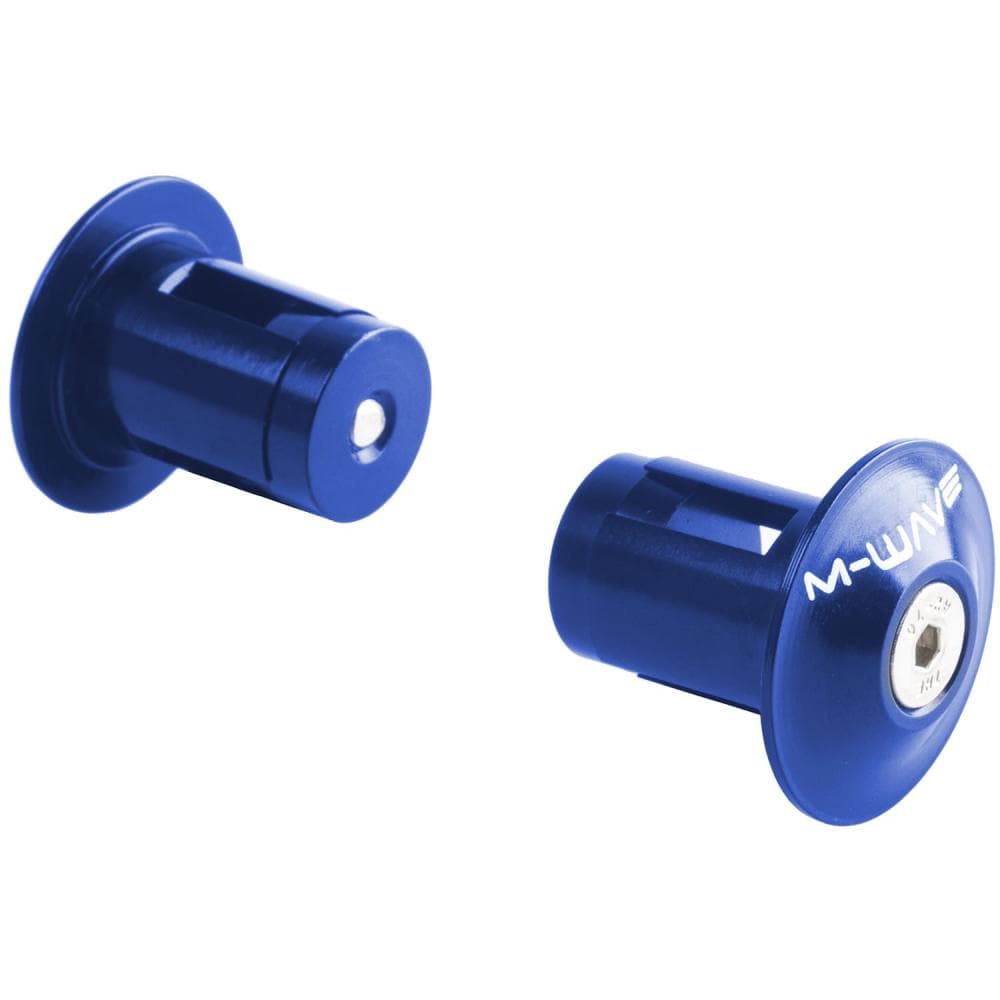 M-WAVE HANDLEBAR END CAPS A RIO Blue