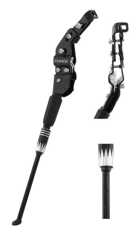 FORCE ADJUSTABLE ALUMINUM KICKSTAND 31-35 cm FOR 24''-28'' 48107 Black