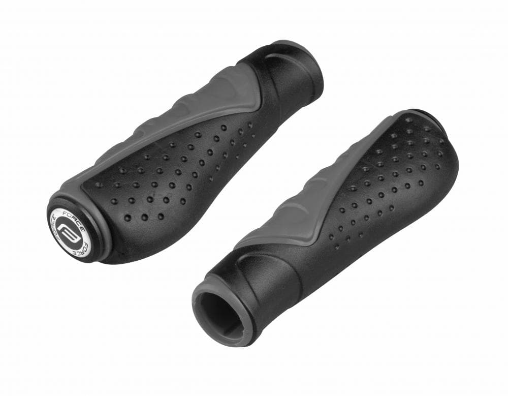 FORCE ANATOMICAL RUBBER SHAPED HANDLES Black Gray