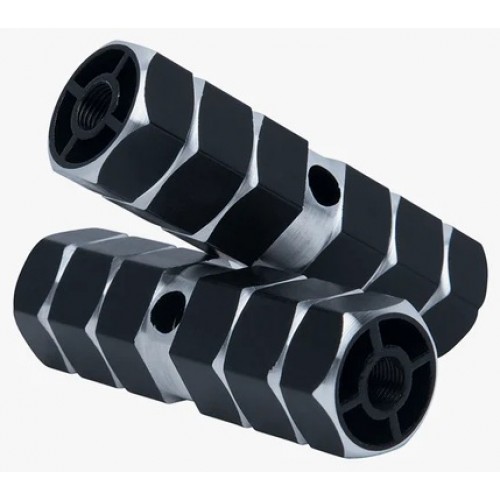 OEM BMX PEGS VOOR 10MM AS ALUMINIUM MET DRAAD 01-SFPG02 Zwart