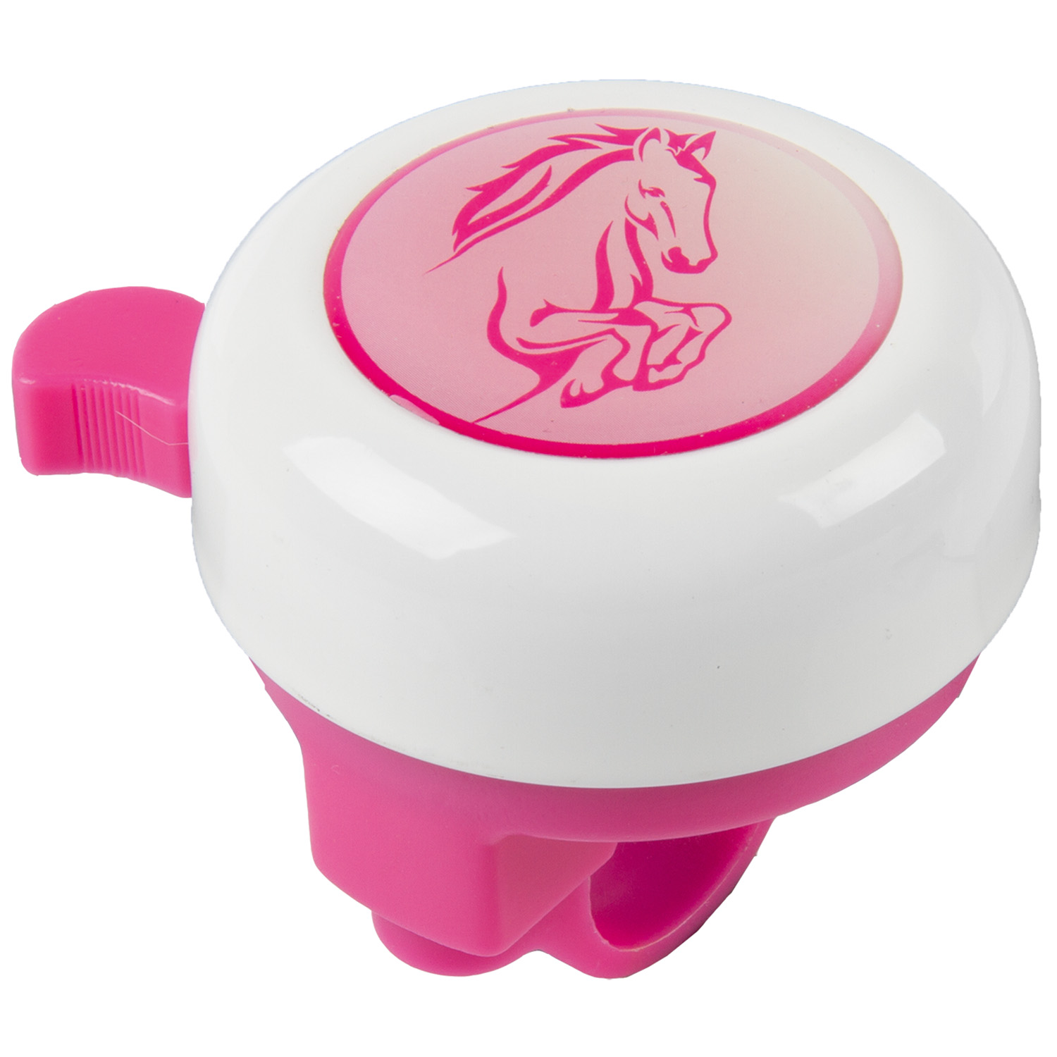 M-WAVE BICYCLE BELL HORSE 420197 White Pink