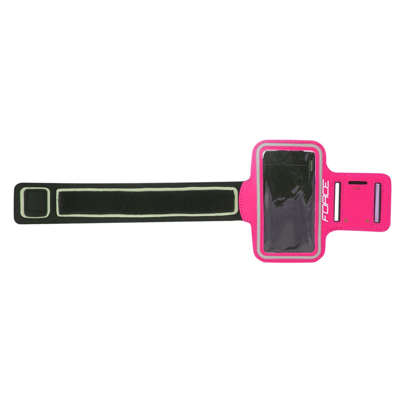 FORCE CYCLING ARM BAND MOBILE PHONE BAG 7x13.5cm Pink