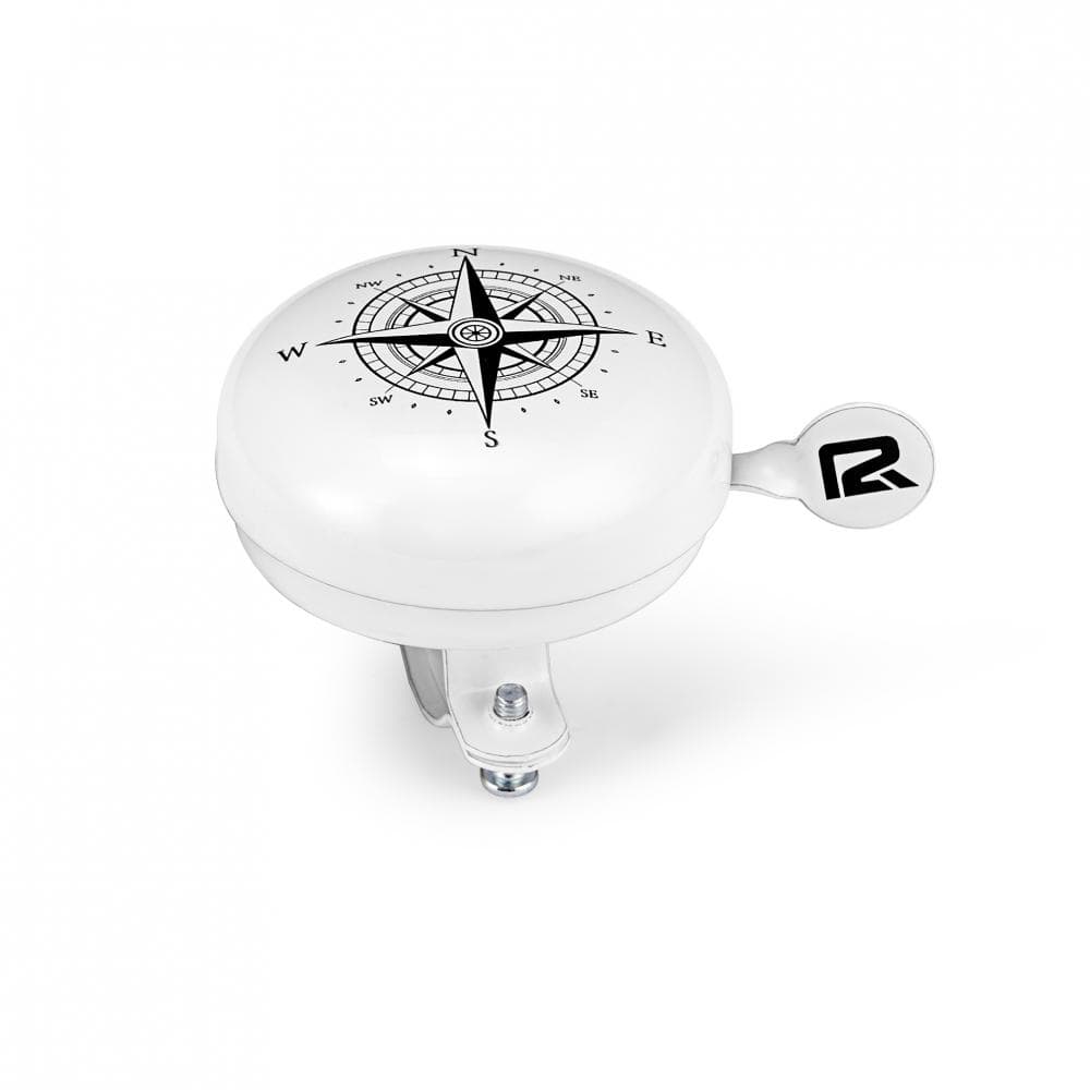 P2R BICYCLE BELL RINGO 55MM WHITE COMPASS P20457 White