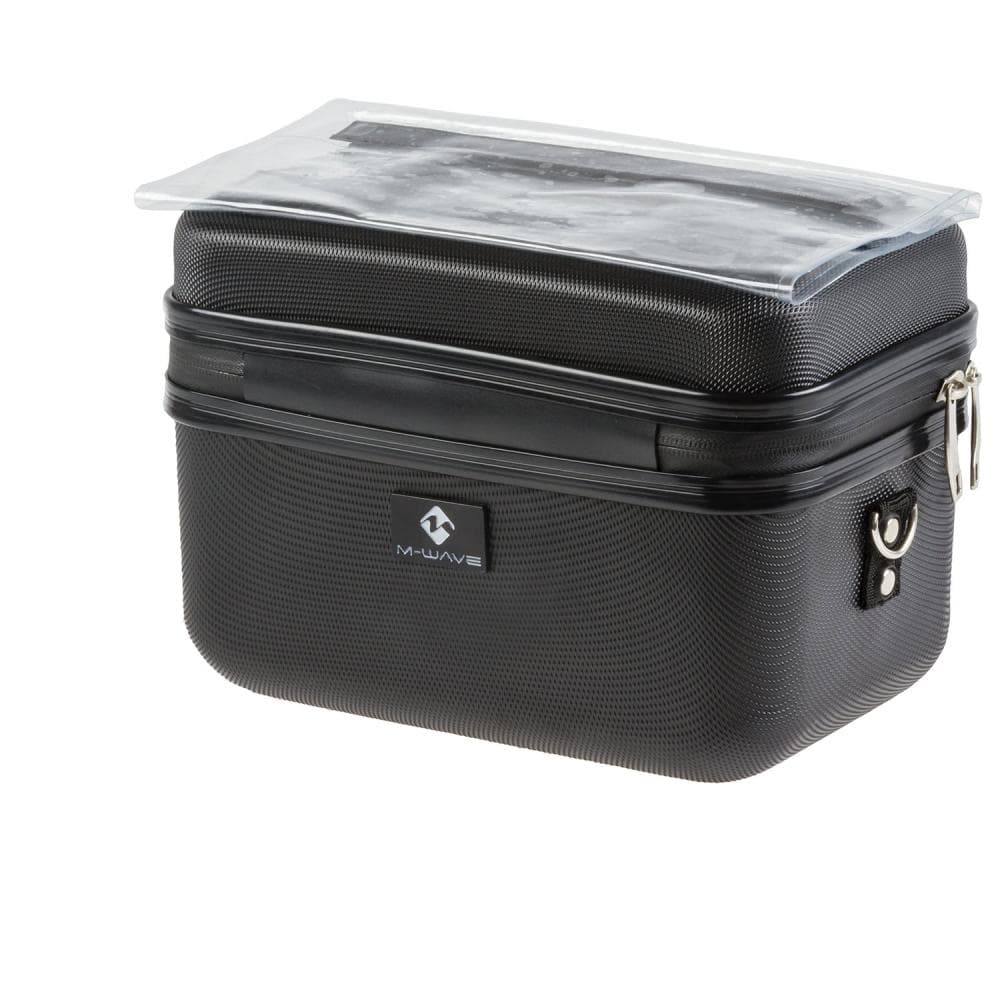 M-WAVE 8L HARD SHELL HANDLEBAR BAG WITH CLIP-ON UTRECHT HC 121920 Black