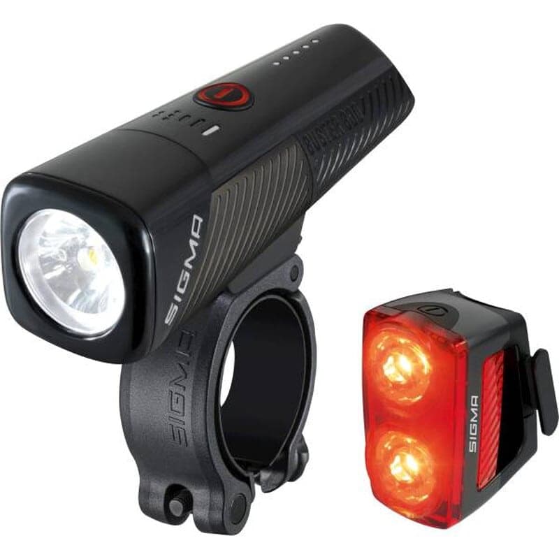 SIGMA Bicycle Light Set USB BUSTER FL 800 / BUSTER RL 150 19820 Red Black