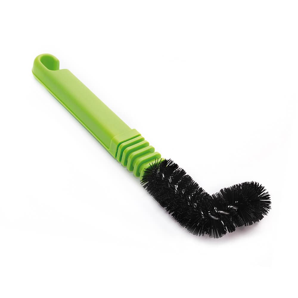 SPAZZOLA PULIZIA RUOTA BICICLETTA ANGOLARE CON MANICO T09065 Nero Verde