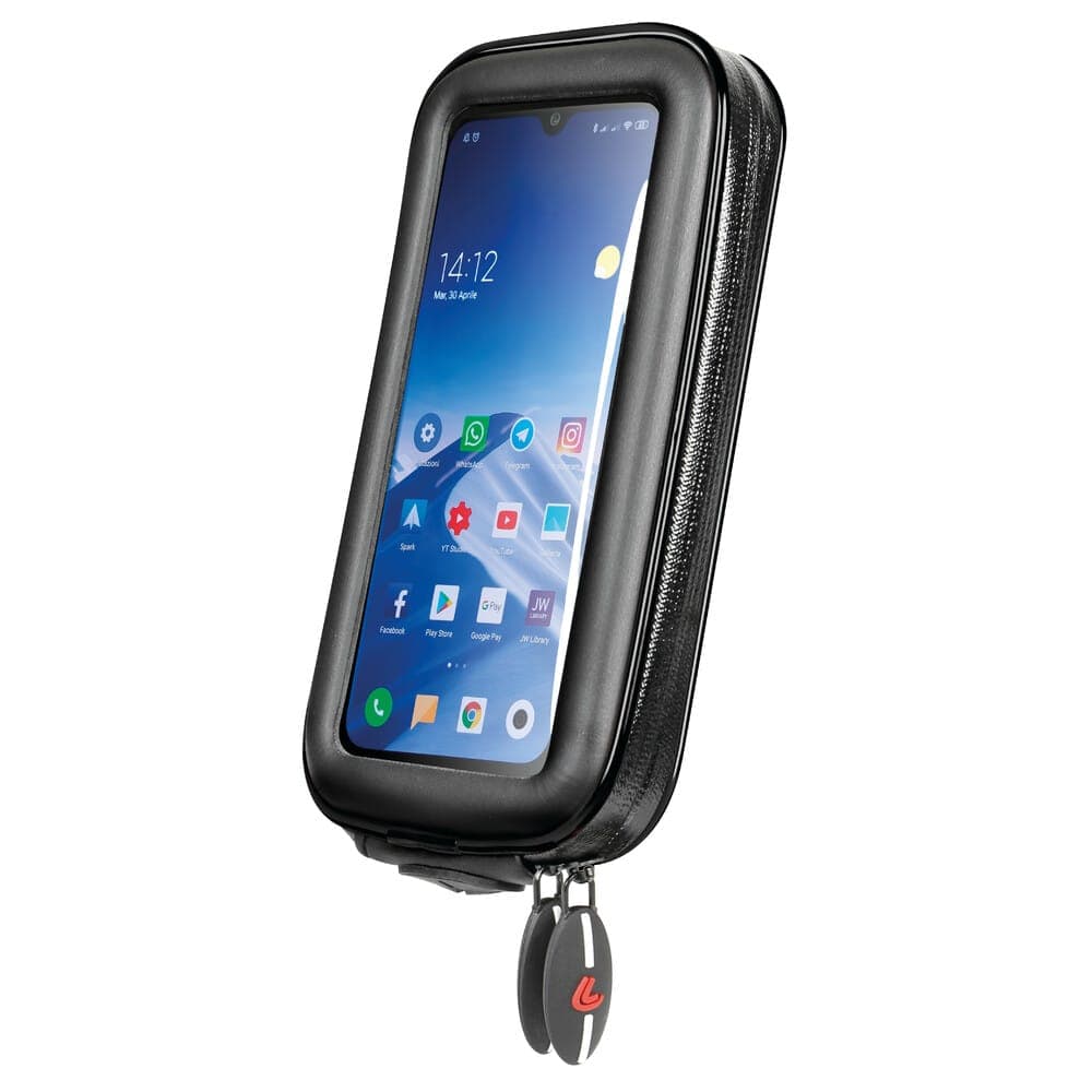 LAMPA STAFFA + PORTA TELEFONO PER MANUBRIO OPTILINE COMBO PACK (70 X 145) 90437 + 90541 Nero