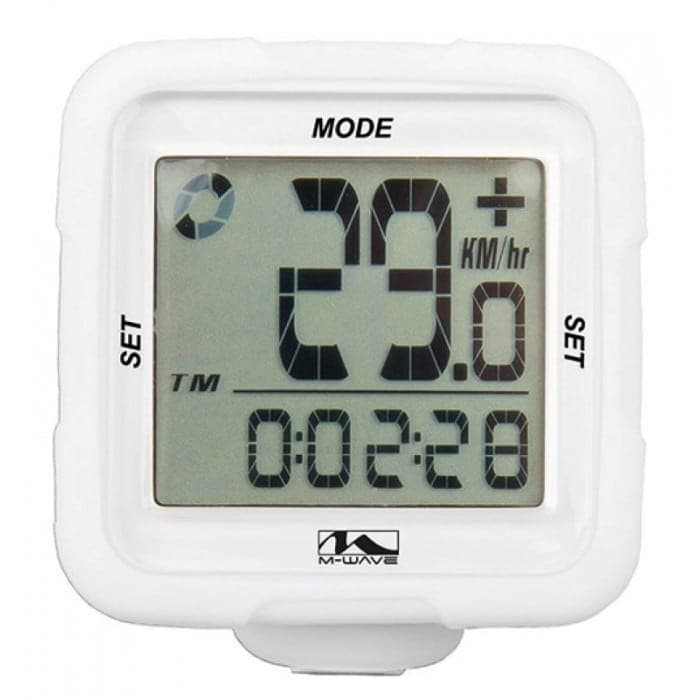 M-WAVE COMPUTER BICI WIRELESS 14 FUNZIONI XIV SILICONE WIRELESS BIANCO 244711 Bianco