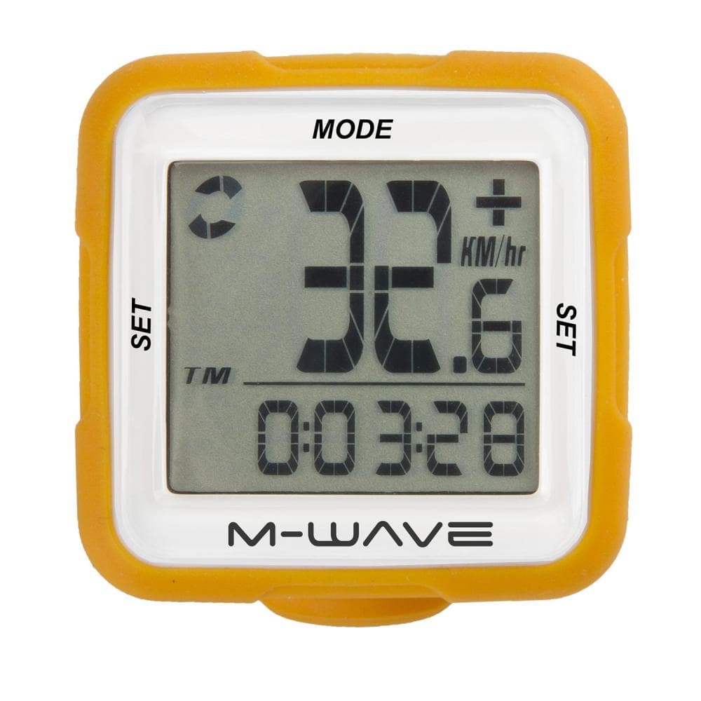 M-WAVE COMPUTER BICI WIRELESS 14 FUNZIONI XIV SILICONE WIRELESS ARANCIONE 244718 Arancione