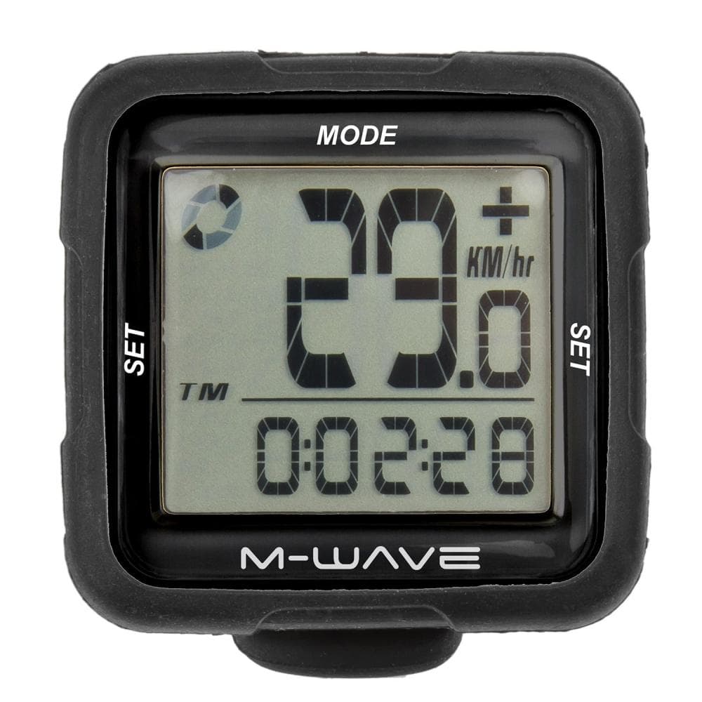 M-WAVE COMPUTER BICI WIRELESS 14 FUNZIONI XIV SILICONE WIRELESS NERO 244710 Nero