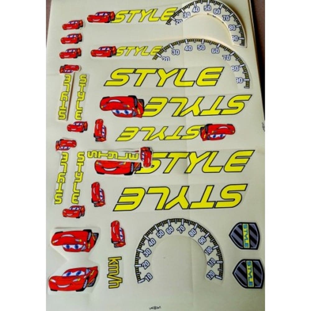 STYLE ΑΥΤΟΚΟΛΛΗΤΑ ΠΟΔΗΛΑΤΟΥ BMX Κόκκινο Κίτρινο