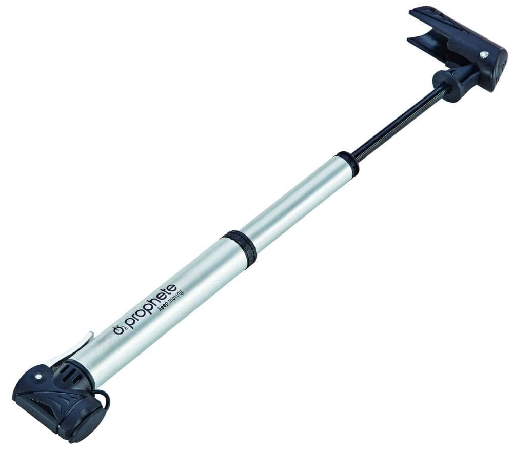 PROPHETE POMPA A MANO PER BICI CON DOPPIA VALVOLA E BASE 6189 Argento Nero