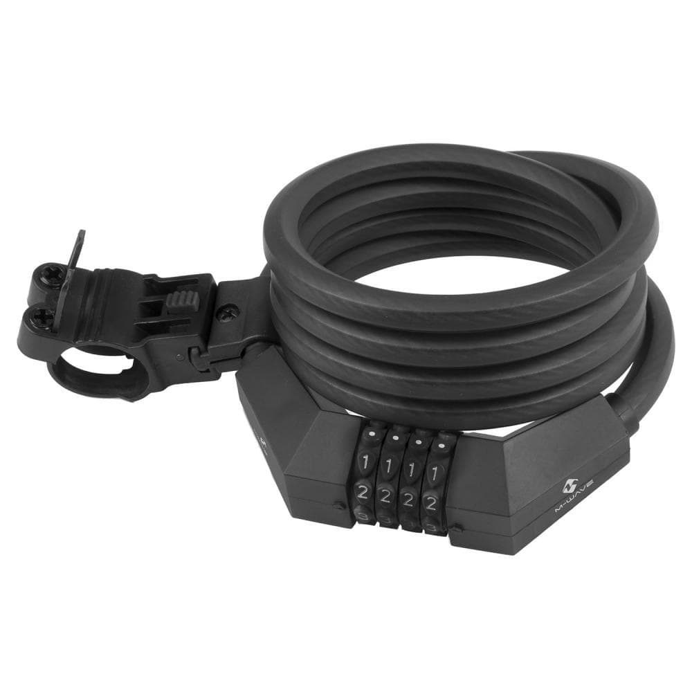 M-WAVE SPIRAL BIKE LOCK 1800x12mm DS 12.18 233853 Black