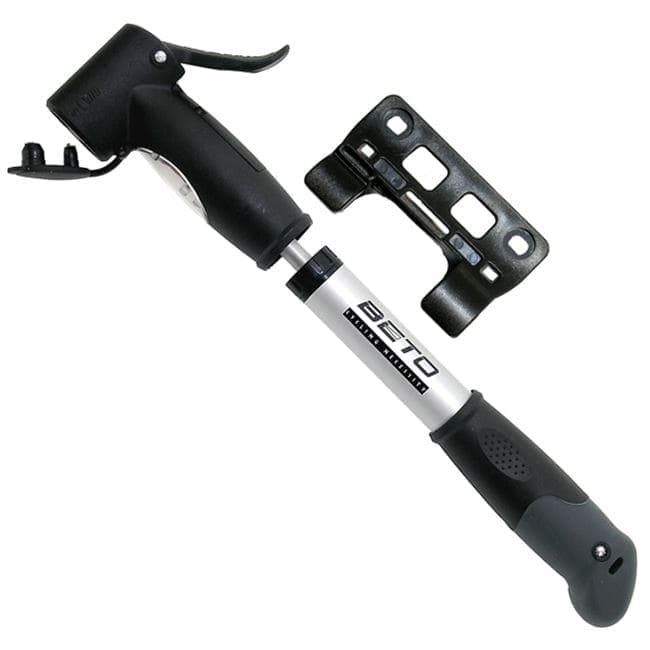 BETO DUBBELE VENTIEL POMP MET SLOT EN METER 120 PSI 470304 Antraciet Zilver