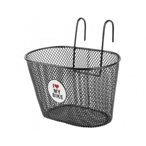 CHILDREN'S BASKET I LOVE MY BIKE IRON 25x15x15.5cm BLACK 431555 Black
