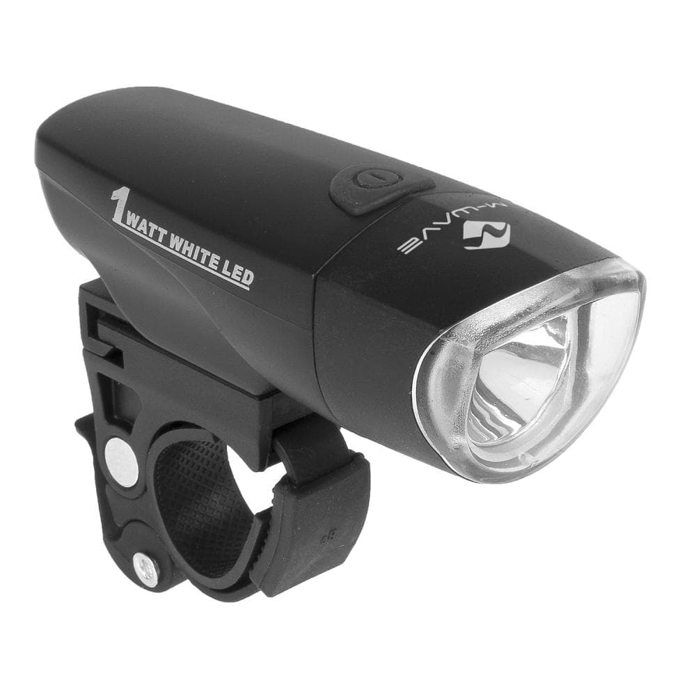 M-WAVE FRONT LIGHT APOLLON 1.3 1 WATT BLACK 220950 Black