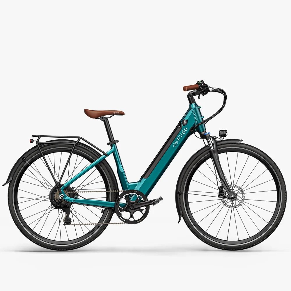 FIIDO ELEKTRISCHE STADSFIETS C11 PRO CITY 28" SMARAGD GREEN Groen