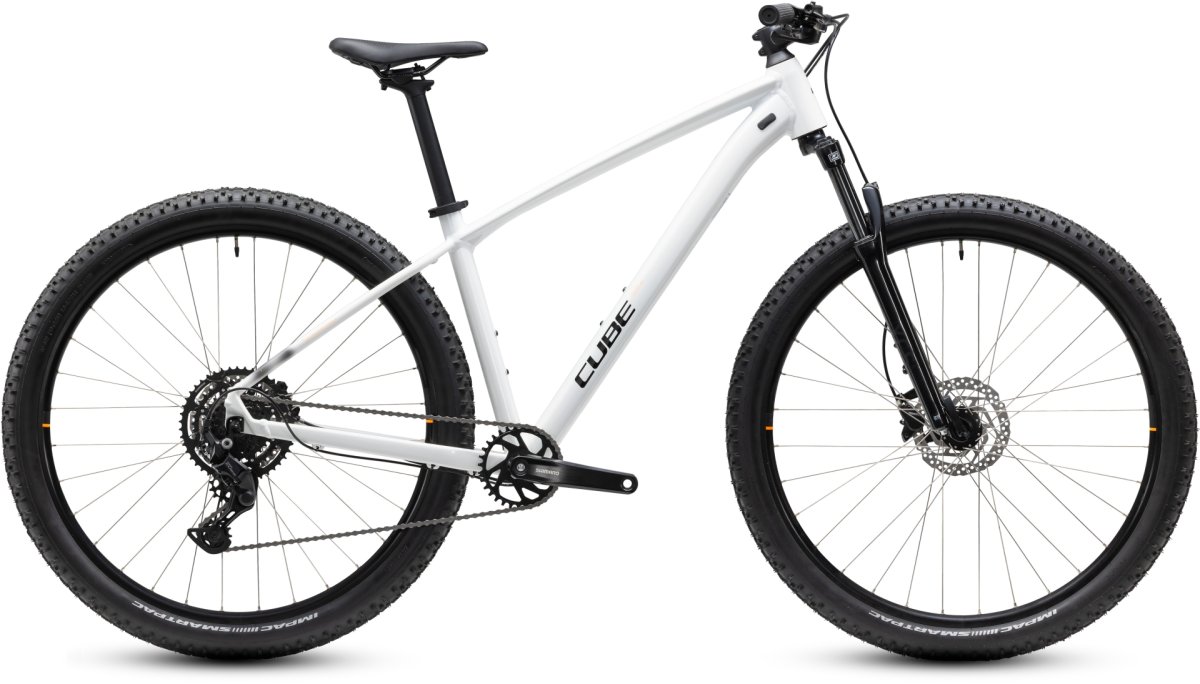 CUBE MOUNTAINBIKE MTB AIM ONE 29" METALLIC WHITE'N'BLACK 2027 Wit Zwart