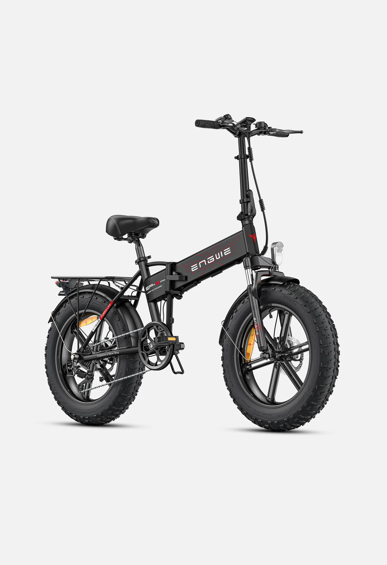 ENGWE ALUMINIUM INKLAPBARE ELEKTRISCHE FIETS EP2 PRO (48V - 624wh - Achterwielmotor - 55Nm) ZWART MAT Zwart