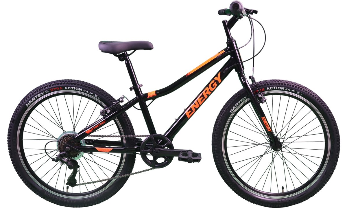ENERGY BERGFIEETS STARTER 26'' MET 7 VERSNELLINGEN ZWART ORANJE Zwart Oranje