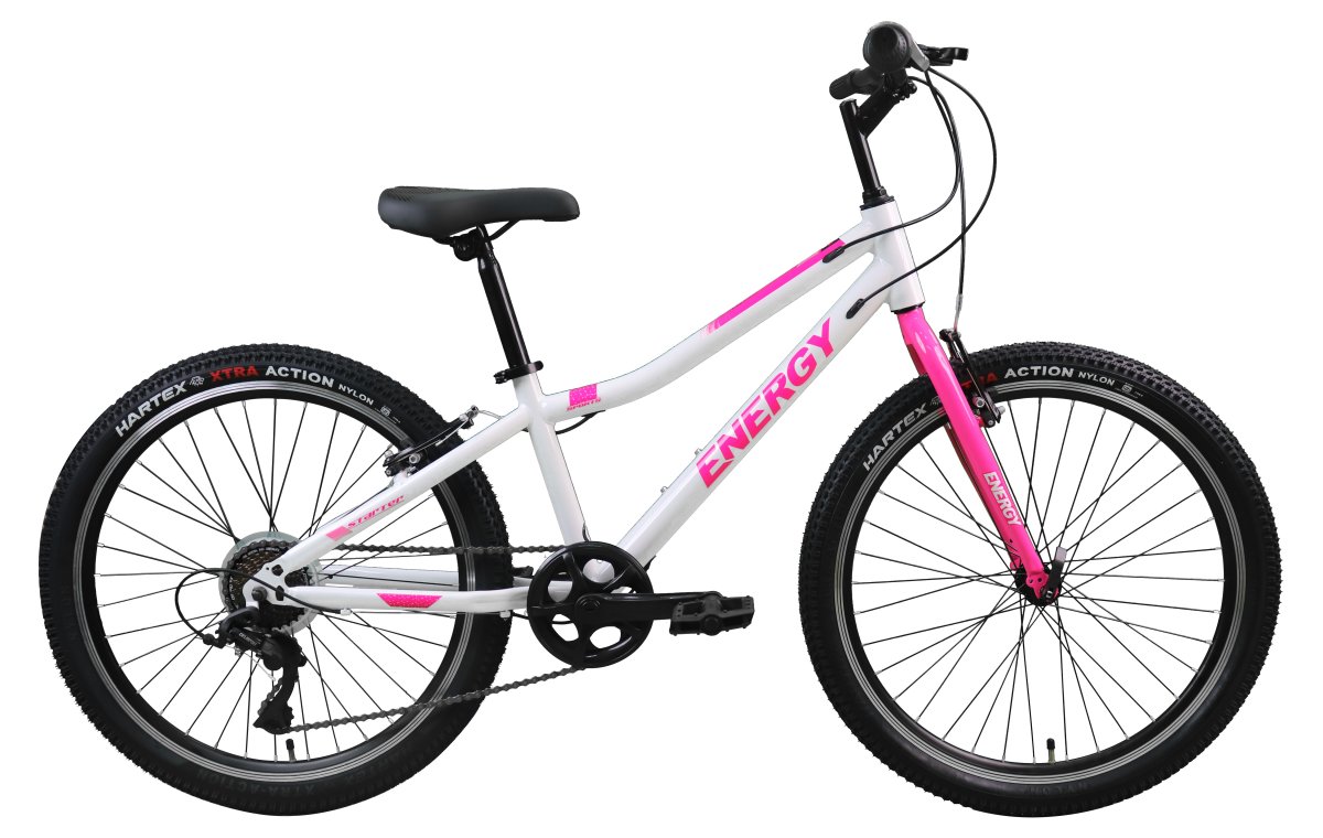ENERGY KINDERFIETS STARTER 24'' MET 7 VERSNELLINGEN WIT ROZE Wit Roze