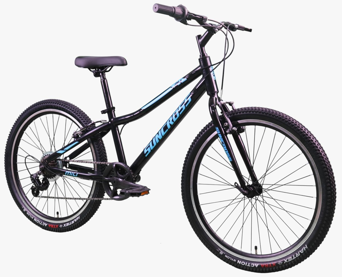 SUNCROSS MTB MILI 26'' MET 7 VERSNELLINGEN ZWART BLAUW Zwart Blauw