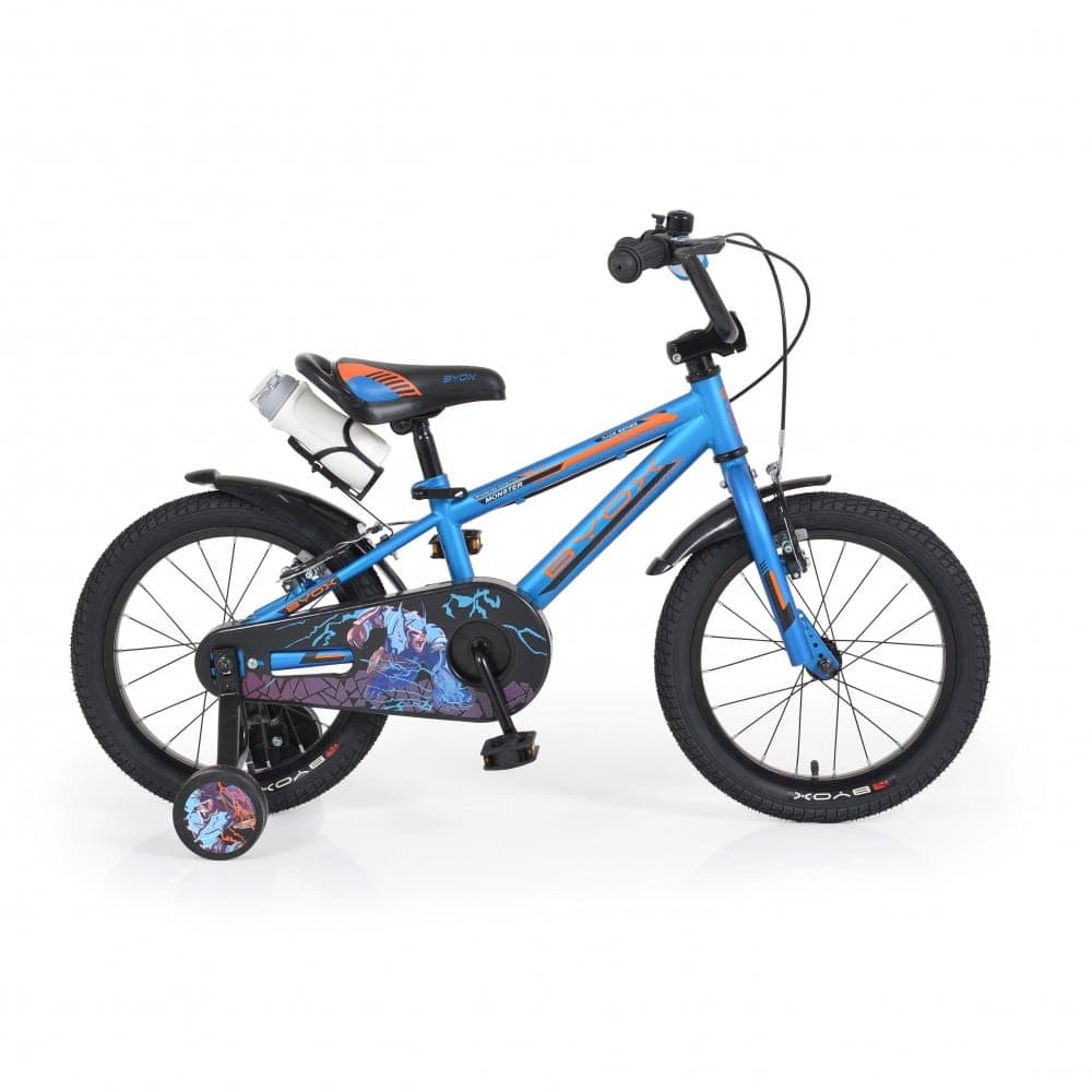 BYOX KINDERFIETS 16" MONSTER BLAUW 104153 Blauw