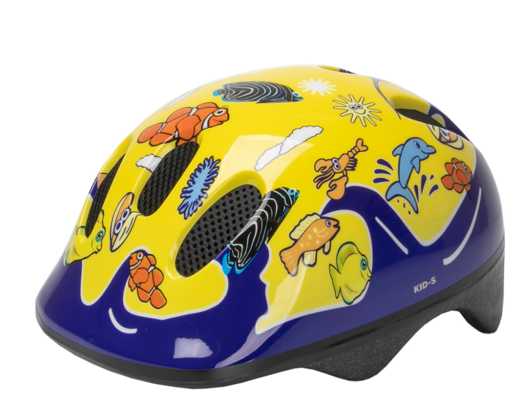 Casco per bambini M-Wave SEAWORLD giallo