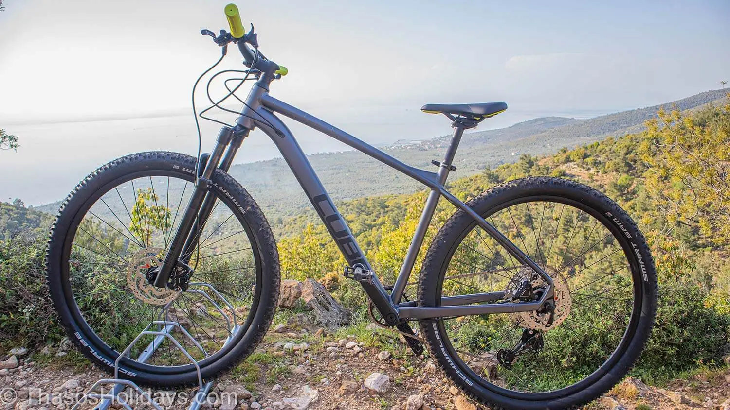 Rent a 12-gear mountain bike (flat-proof) on Thasos Island